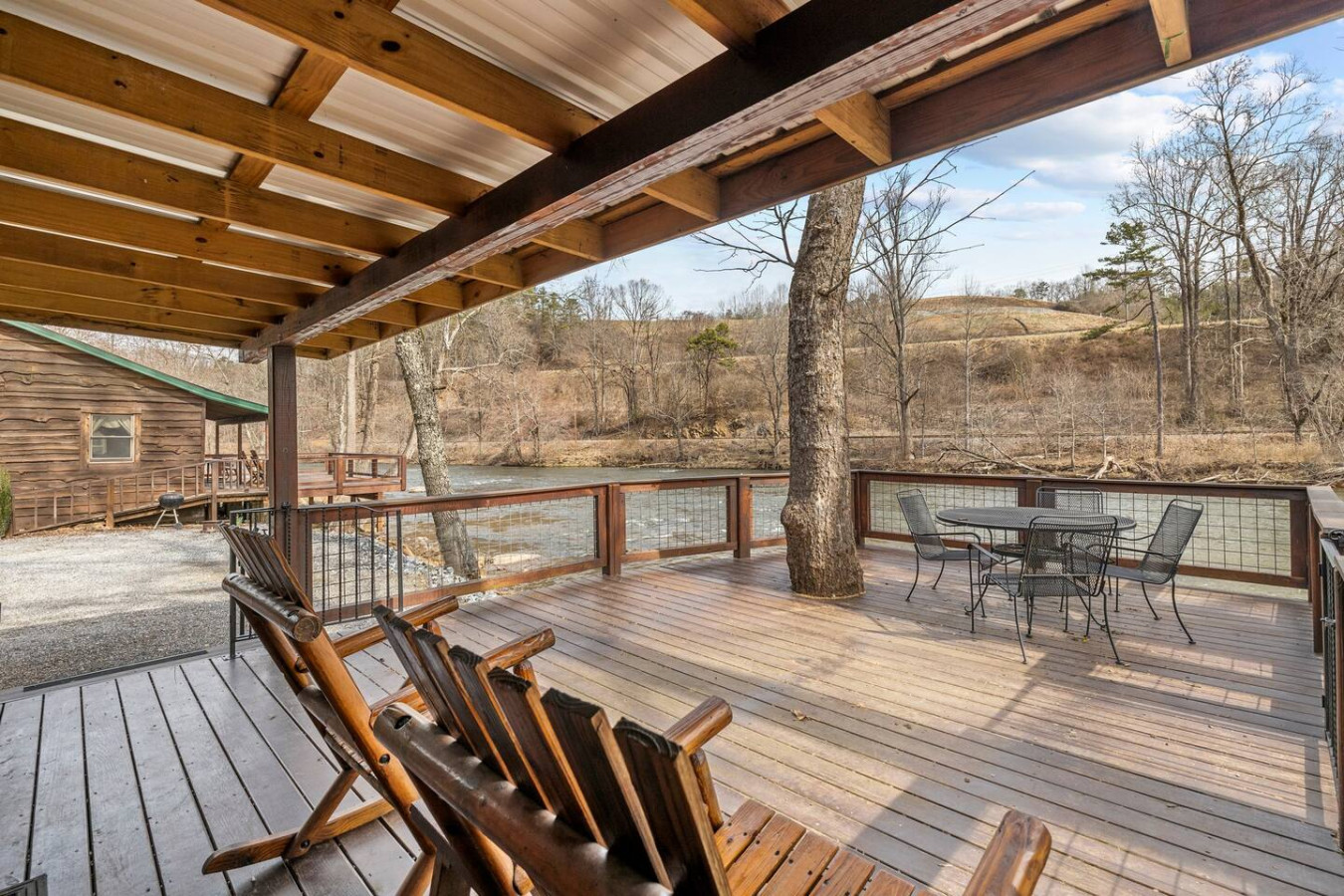 Doesn't get more peaceful than sipping your coffee here next to the river