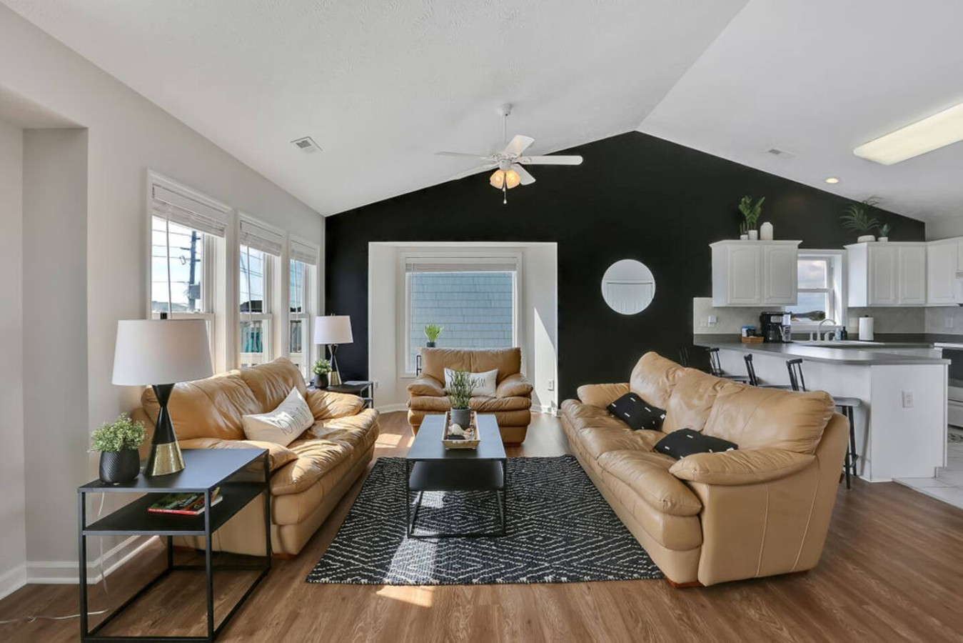 Enjoy this clean & cozy living space after a day at the beach!