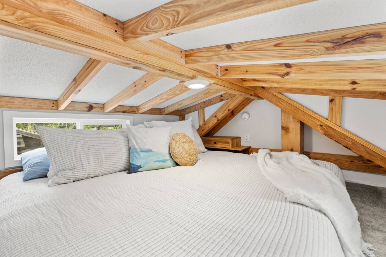 Cozy King bed in the loft