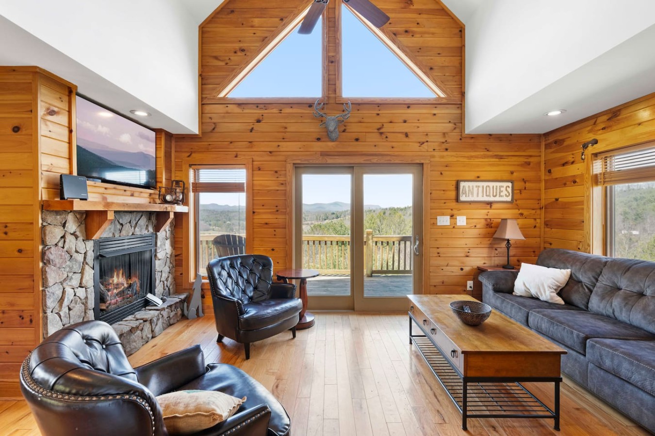 Living room with a gorgeous view