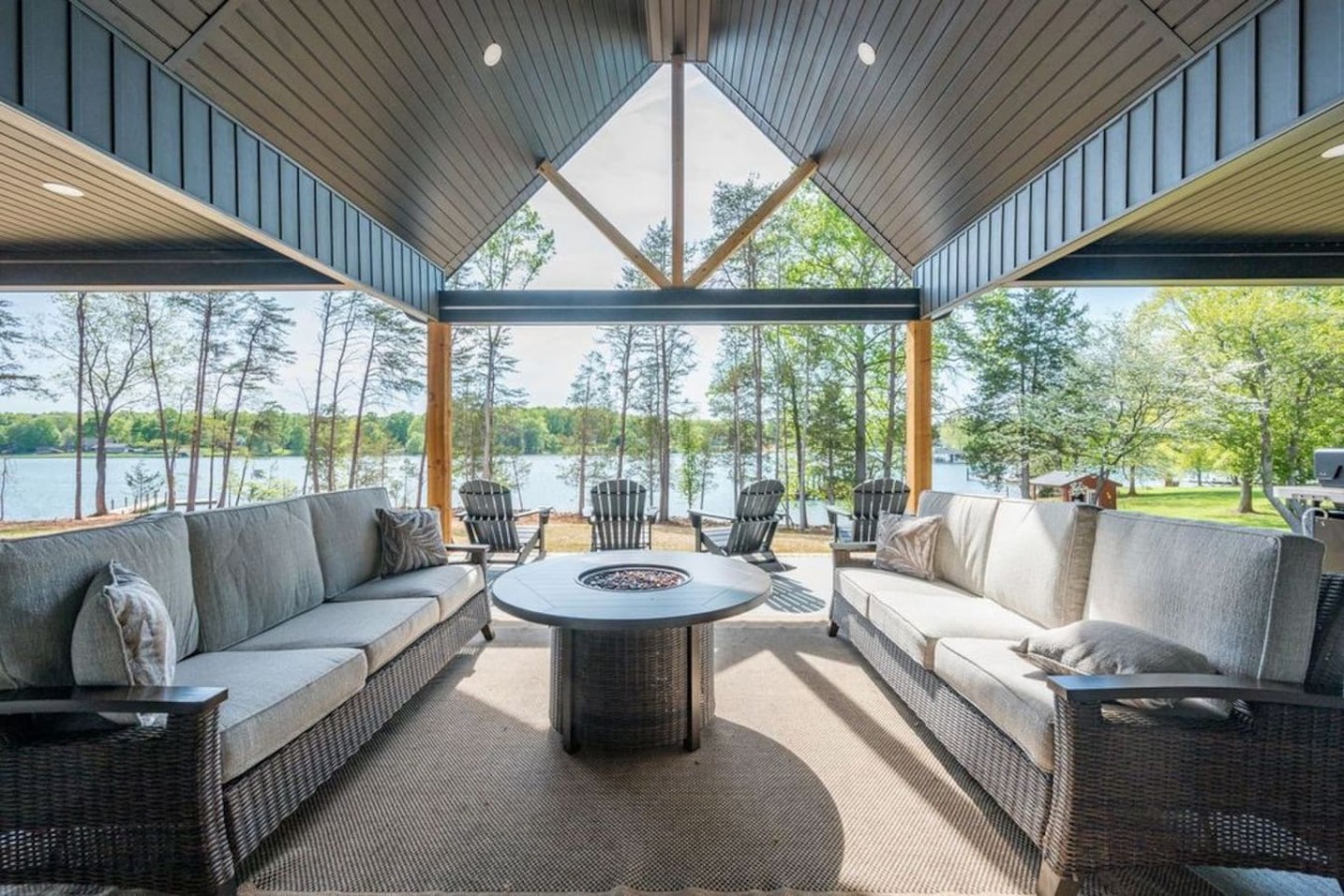 This huge, brand new, gorgeous 2024 build is the perfect spot for your large group or family. Huge lakeside patio.