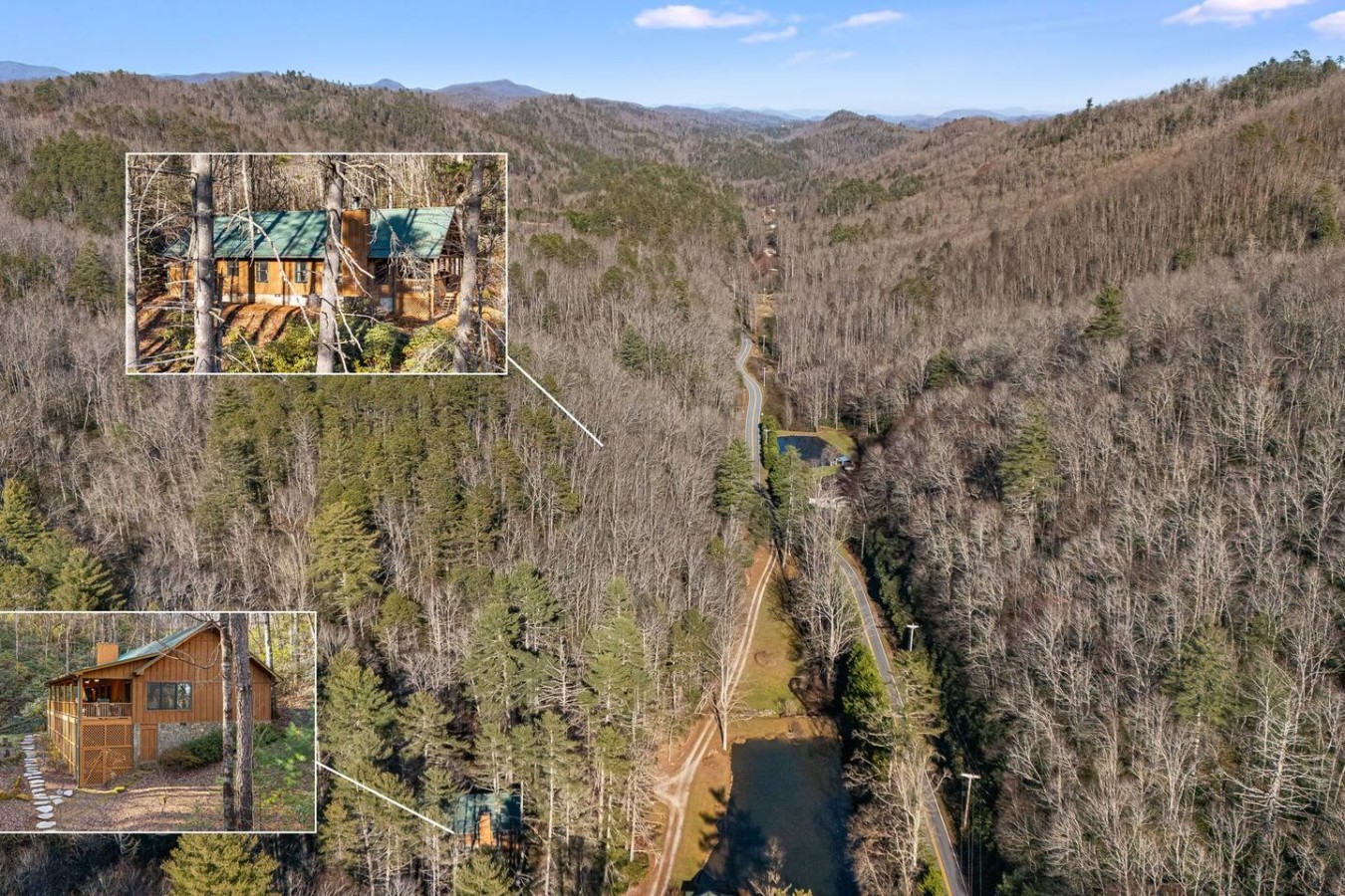 The Knoll House and The Cove House together form the Maple Gap Cabins, an ideal retreat for large groups.