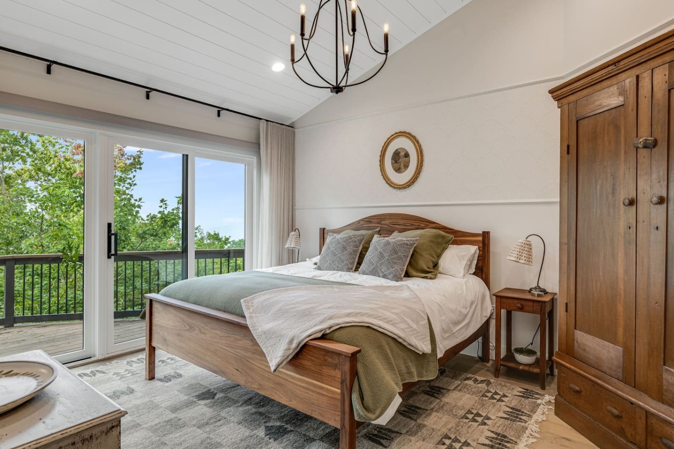 Master Bedroom with large marble bathroom with private deck and outdoor shower