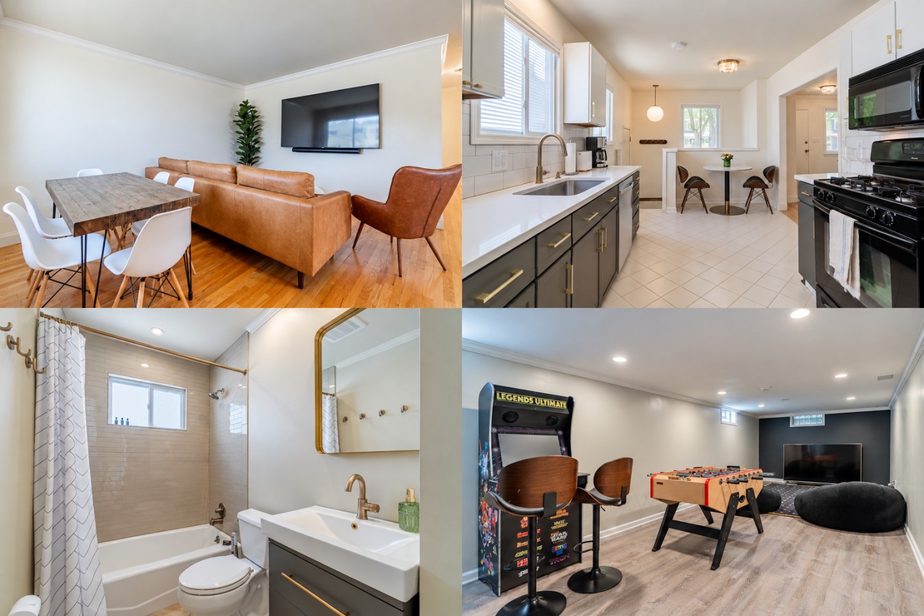 Birdhouse: Four-panel property photo collage