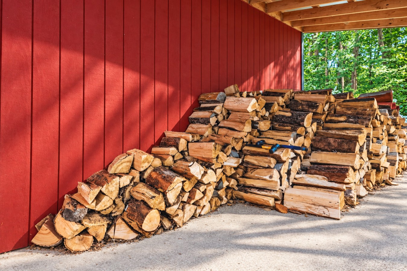 Chalet Getaway: Firewood storage