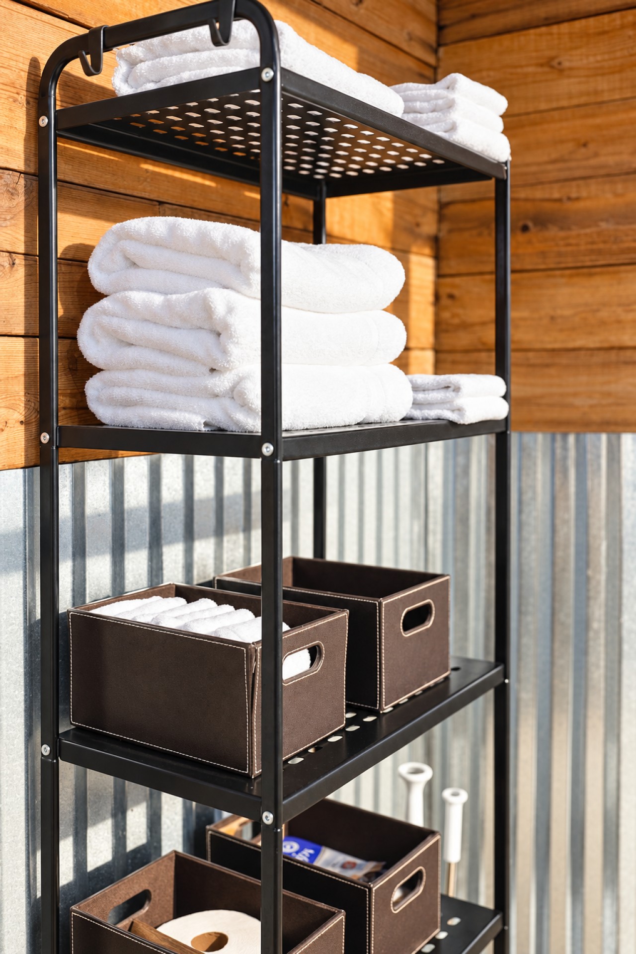 Chalet Getaway: Towels and toiletries