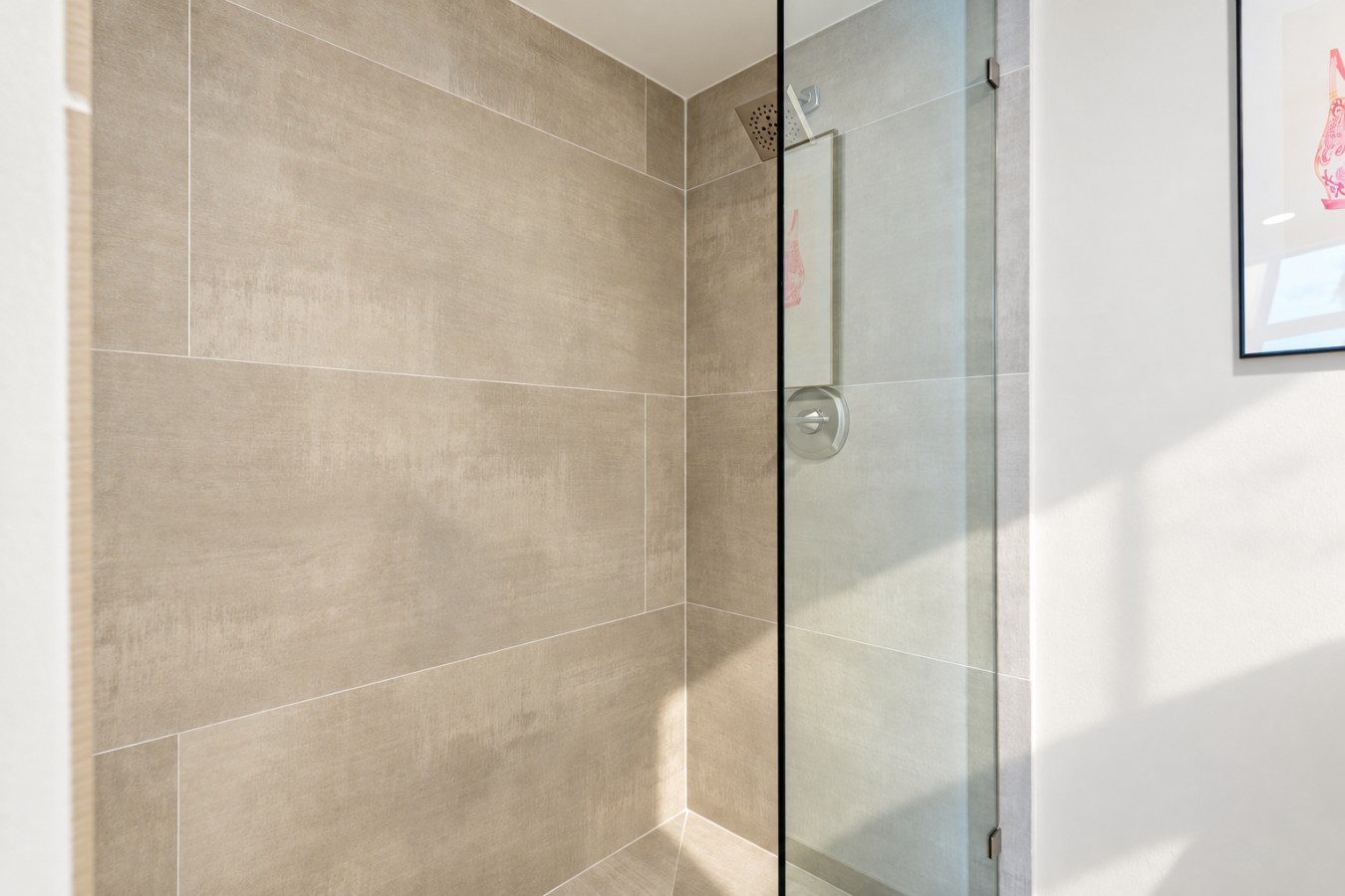 The Jungle: Tiled shower