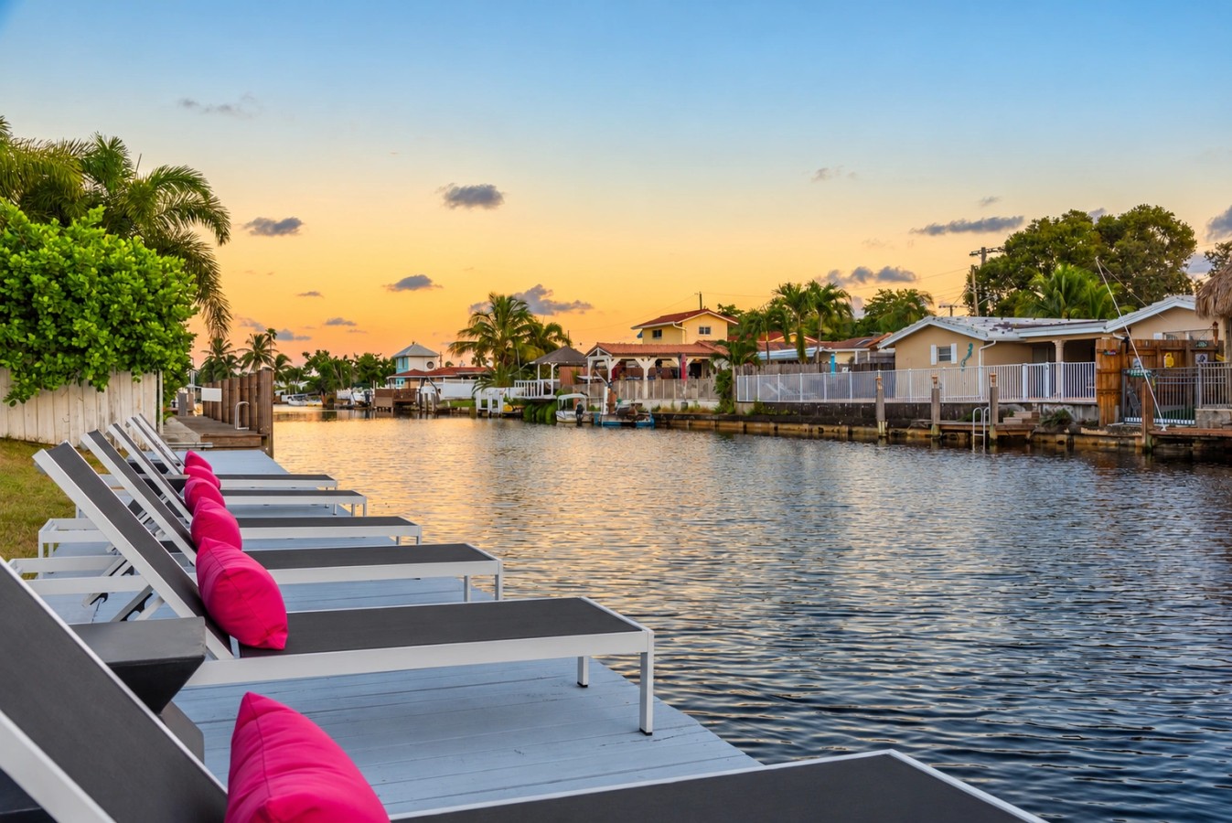 Canal views and dockside loungers at The Jungle