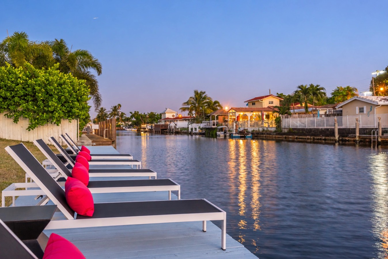 Canal views and dockside loungers at The Jungle