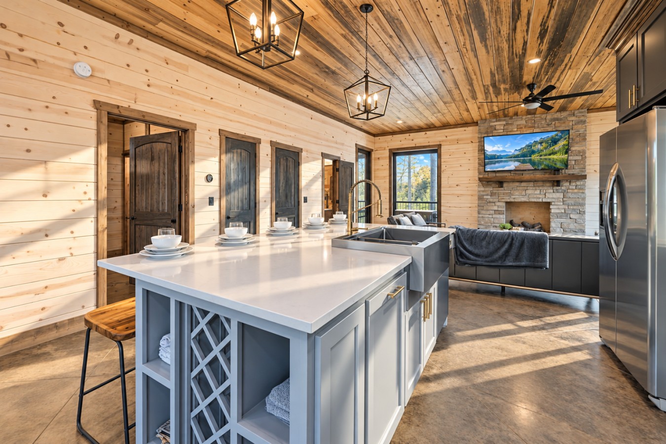 Family Getaway: Kitchen island