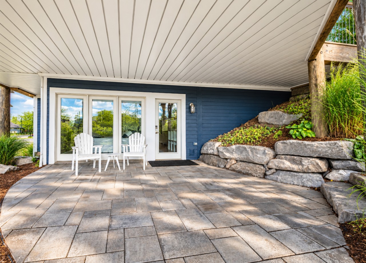 Relax on the covered lower patio