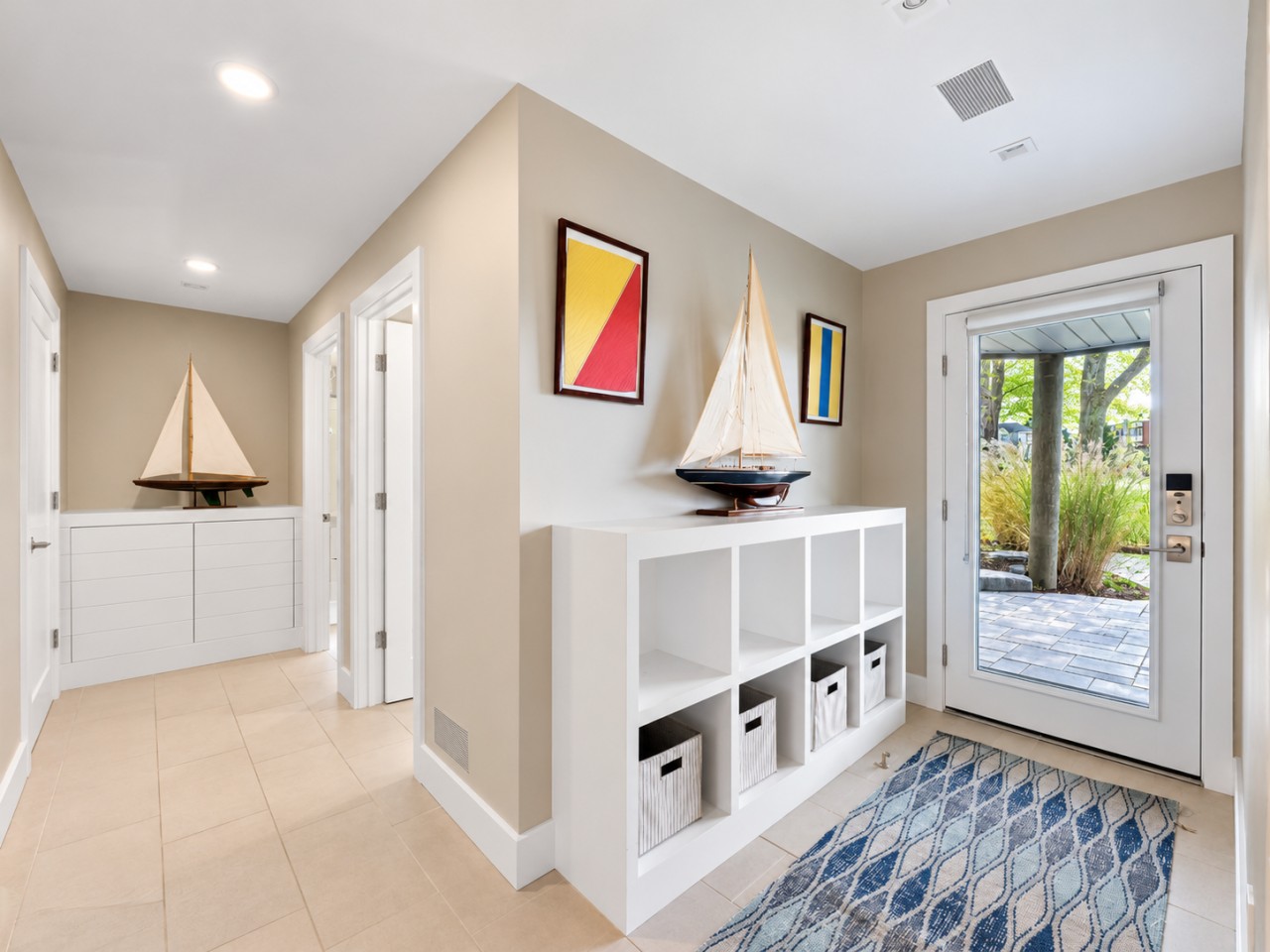 Lower-level gathering space