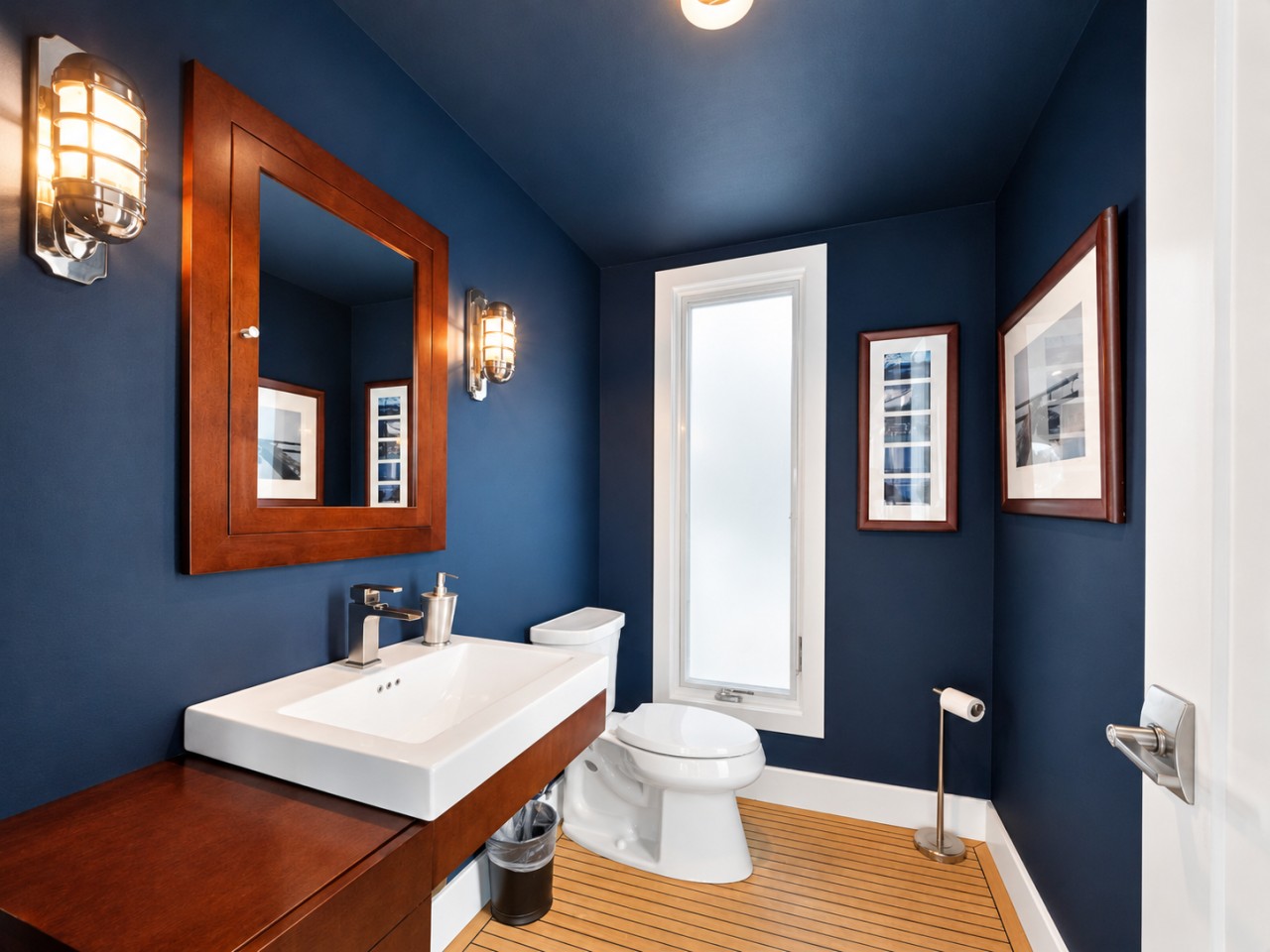 Convenient half bathroom