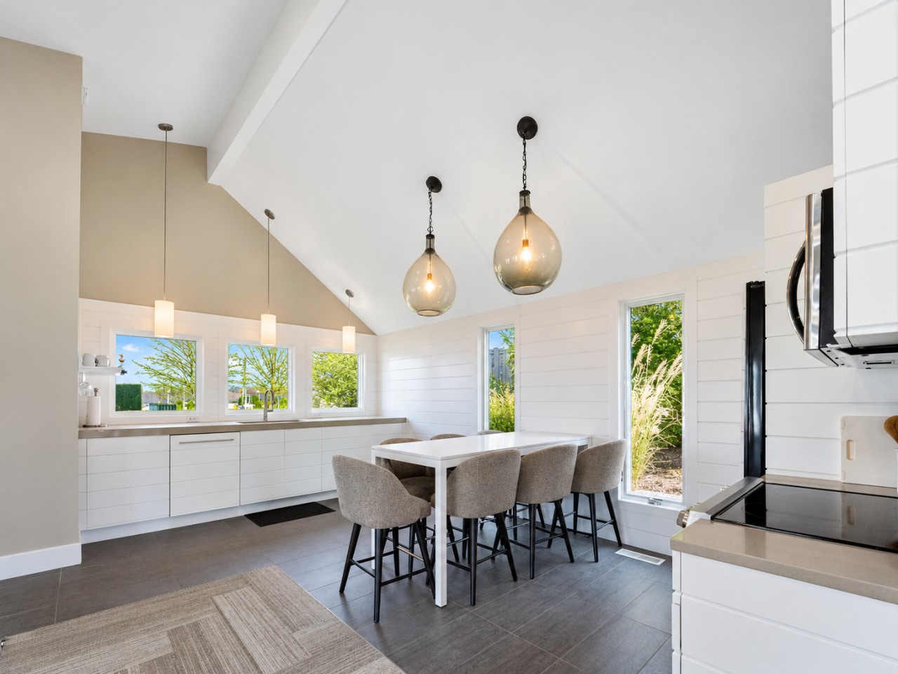 Dining table beside the main kitchen