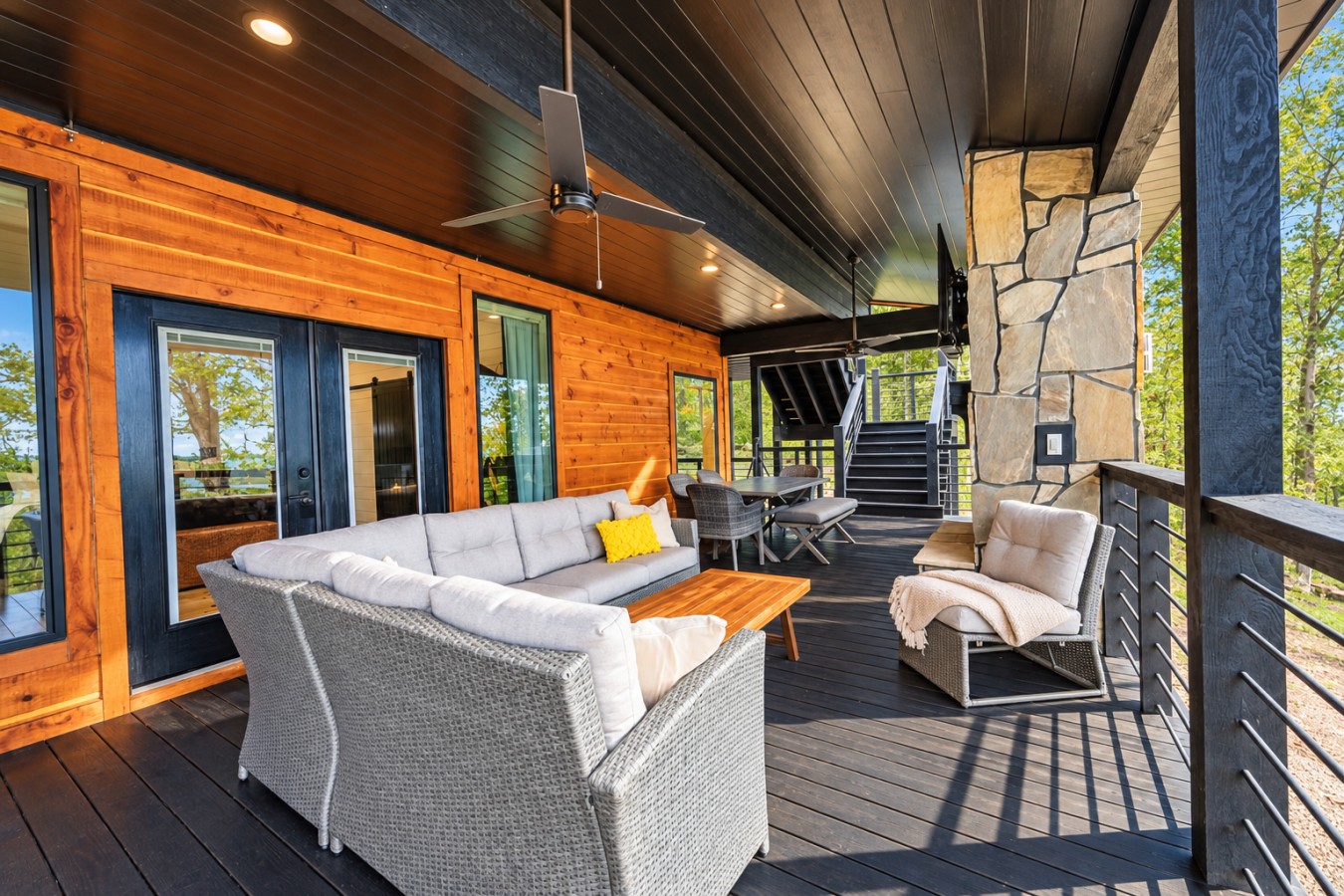 Sky High: Covered deck seating