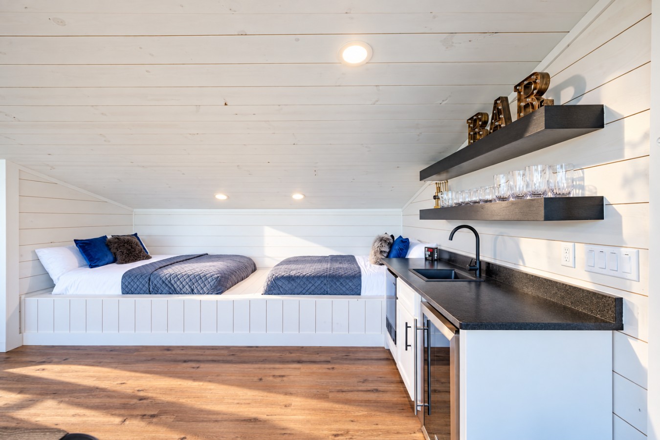 Sky High: Upstairs sleeping area and bar