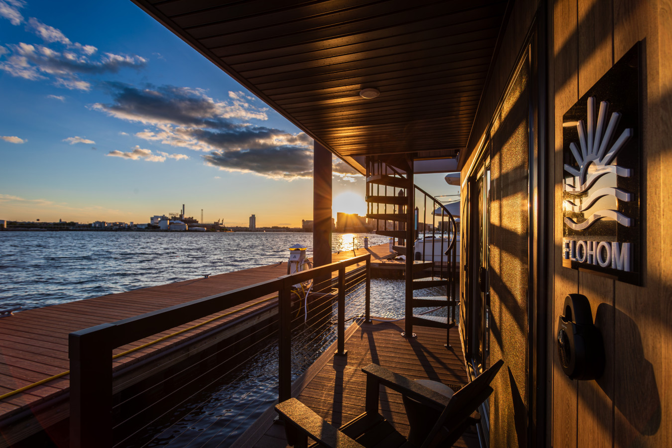 Step onto the waterfront deck and take in golden sunset views over Baltimore's harbor.