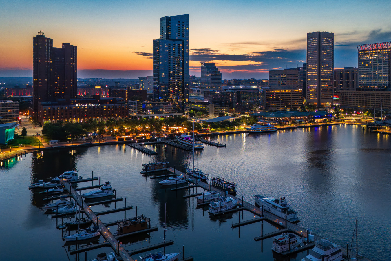 Inner Harbor Marina. Right in the middle of all of it.
