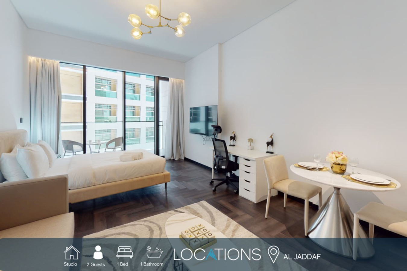 Stylish Studio l Distant Burj Khalifa Views