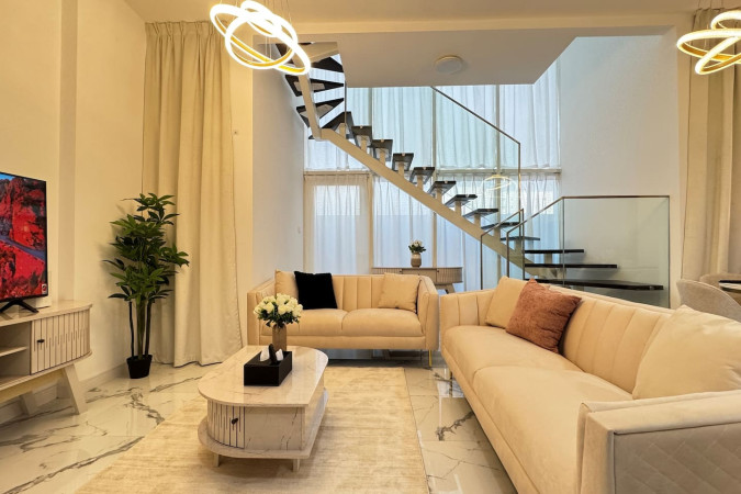 Serene 2BR Getaway in Masdar City | Pool & Balcony