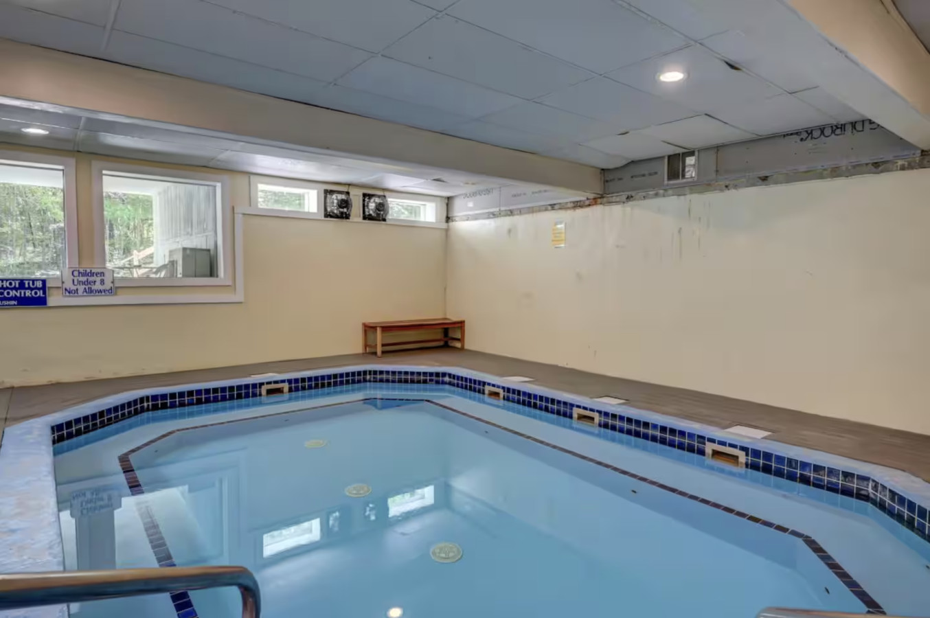 Large indoor hot tub and a pool too
