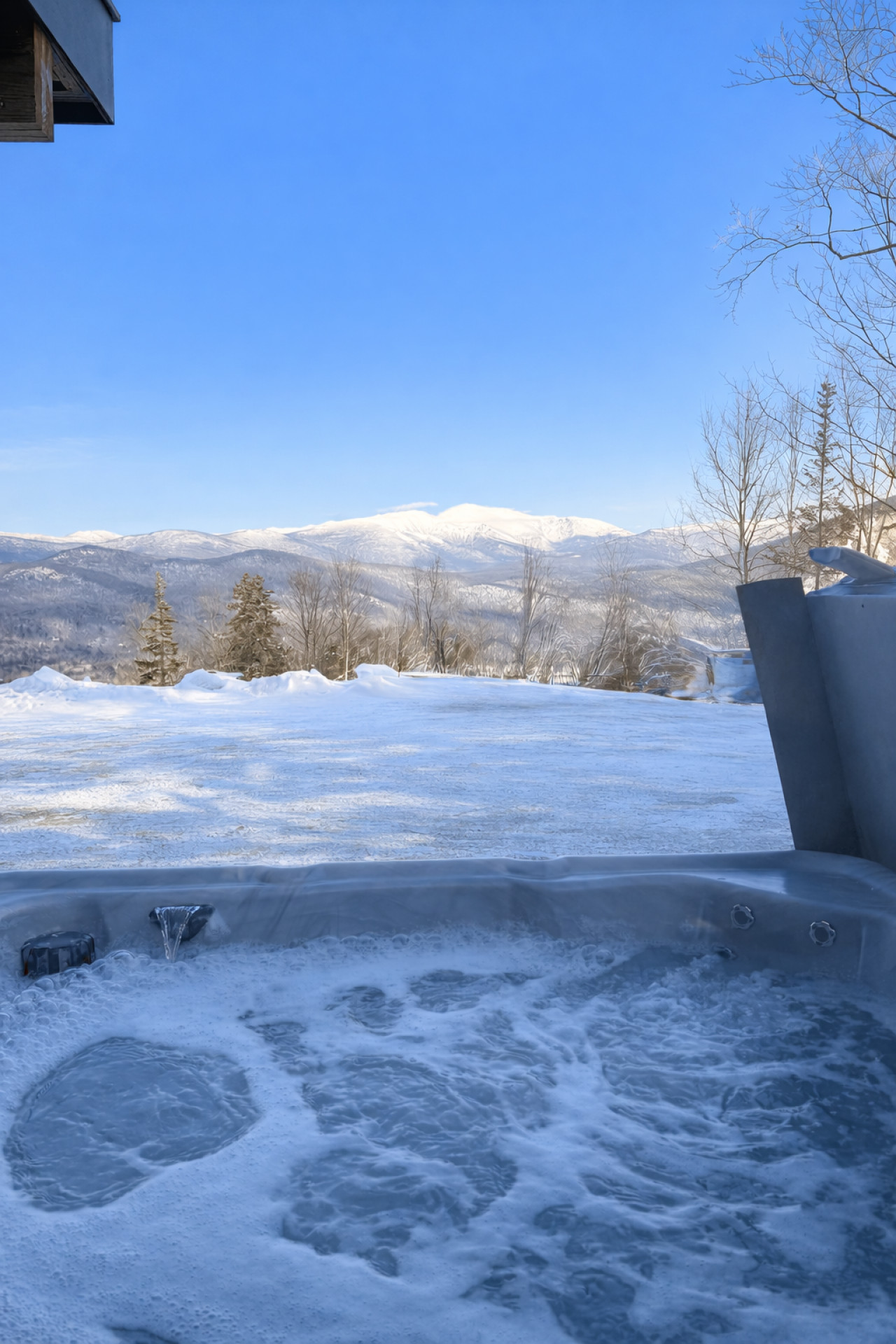 Enjoy beautiful views from our brand new hot tub!  This is available for an additional $100.