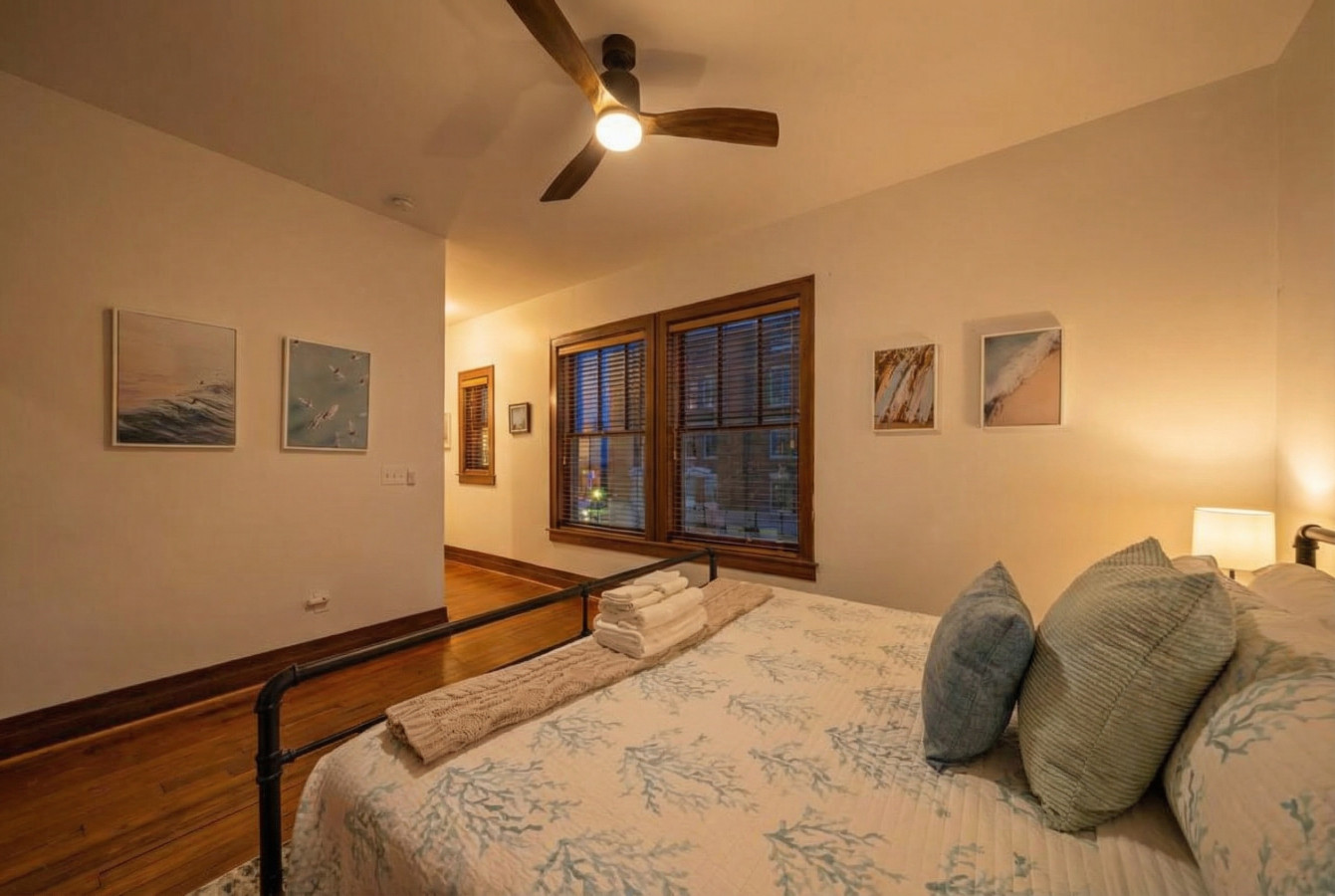 A relaxing retreat awaits in this comfy bedroom