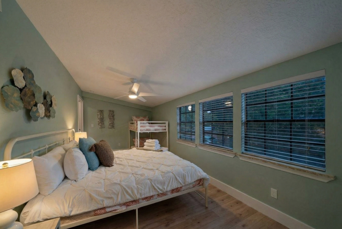 A relaxing retreat awaits in this comfy bedroom