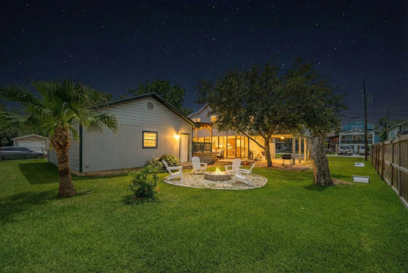 The stars at night are big & bright in this backyard