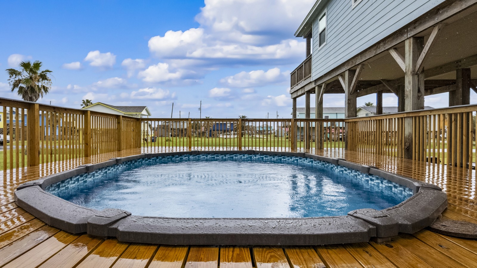 Swim your worries away in this sparkling pool