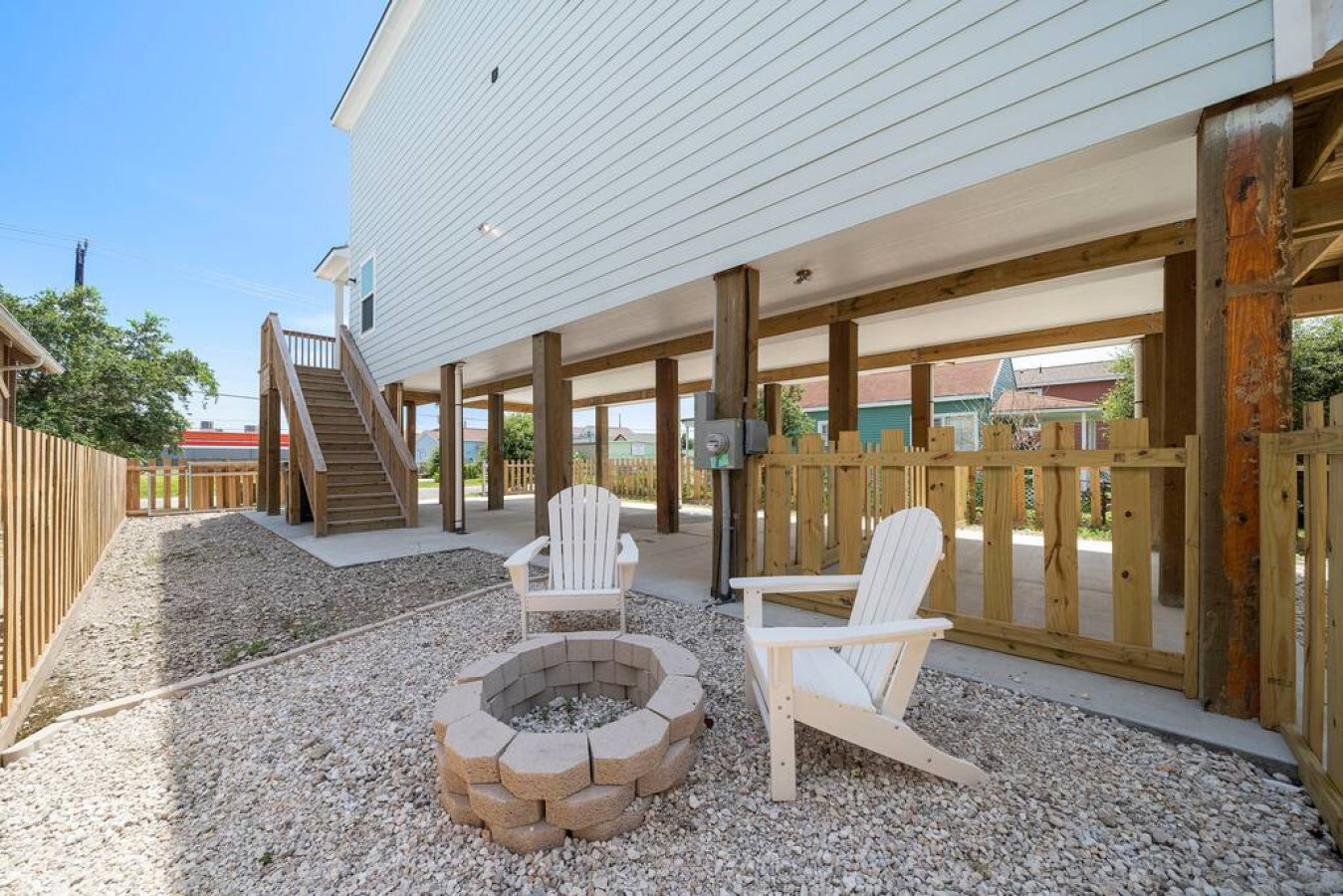 Unwind by the second crackling fire pit and gaze at the night sky