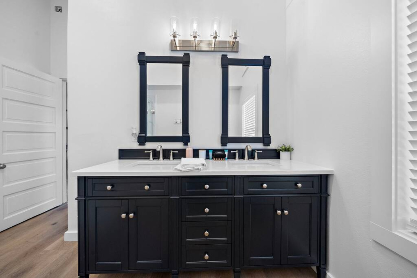 This bathroom is connected to the single room