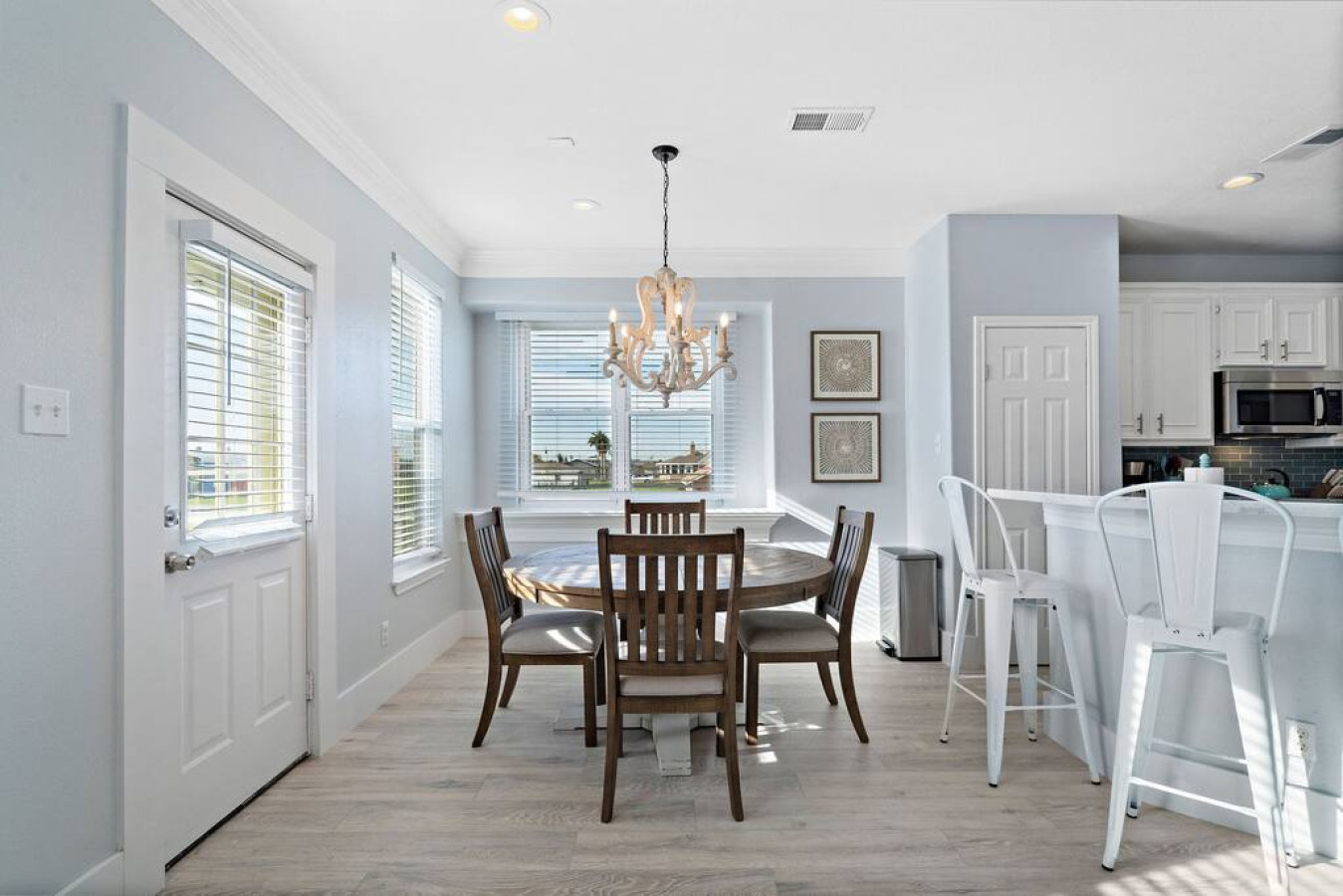 Elevate your dining experience in this chic and well-appointed room