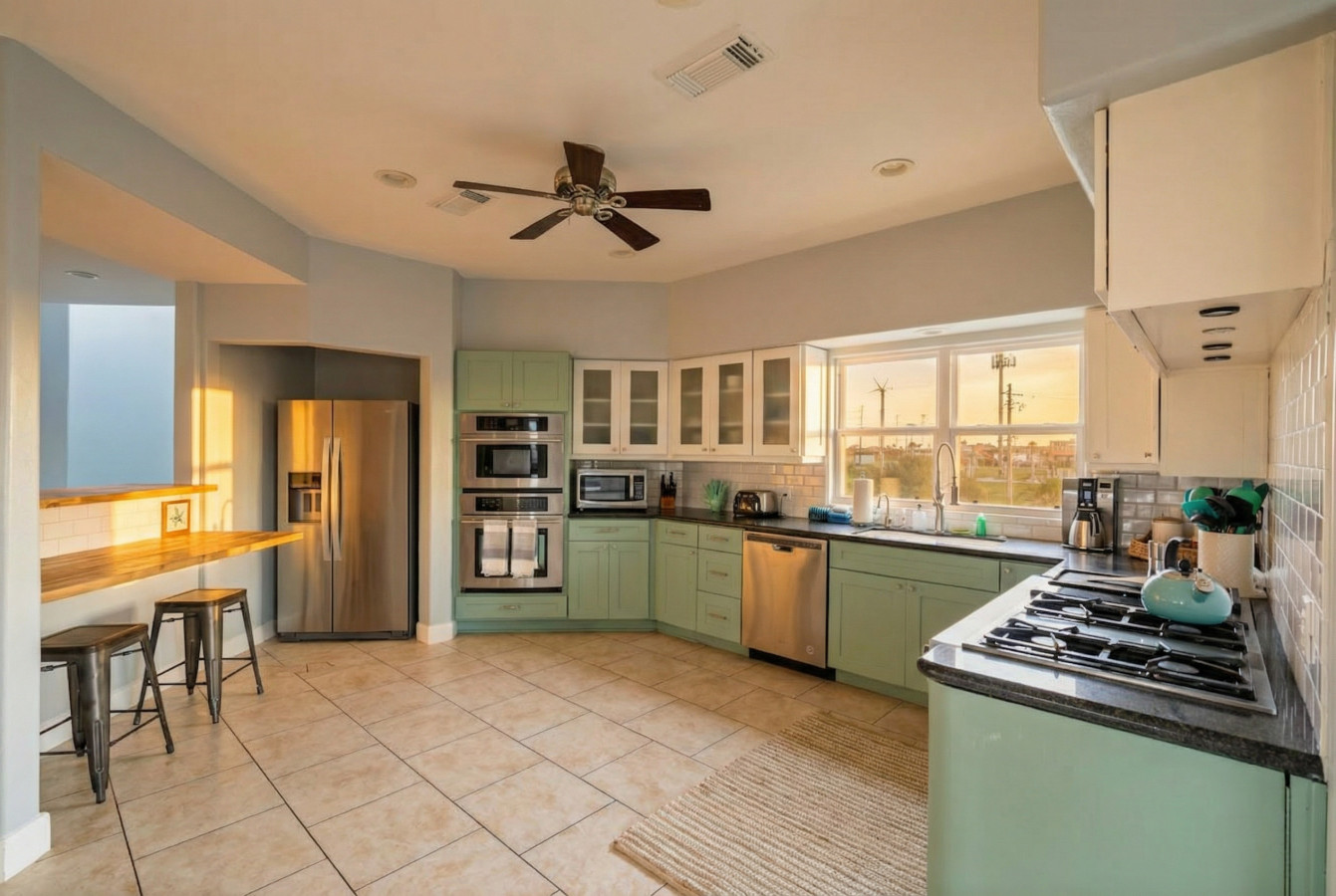 Whip up delicious meals in this charming kitchen