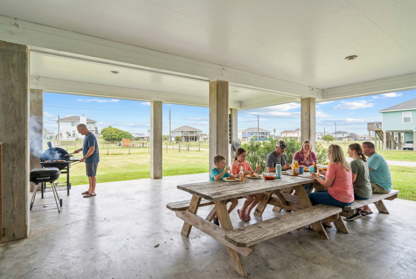Enjoy a barbeque and picnic with family and friends