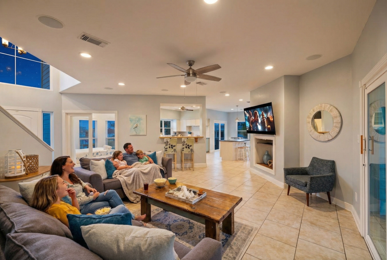 This is the main living room area of the home