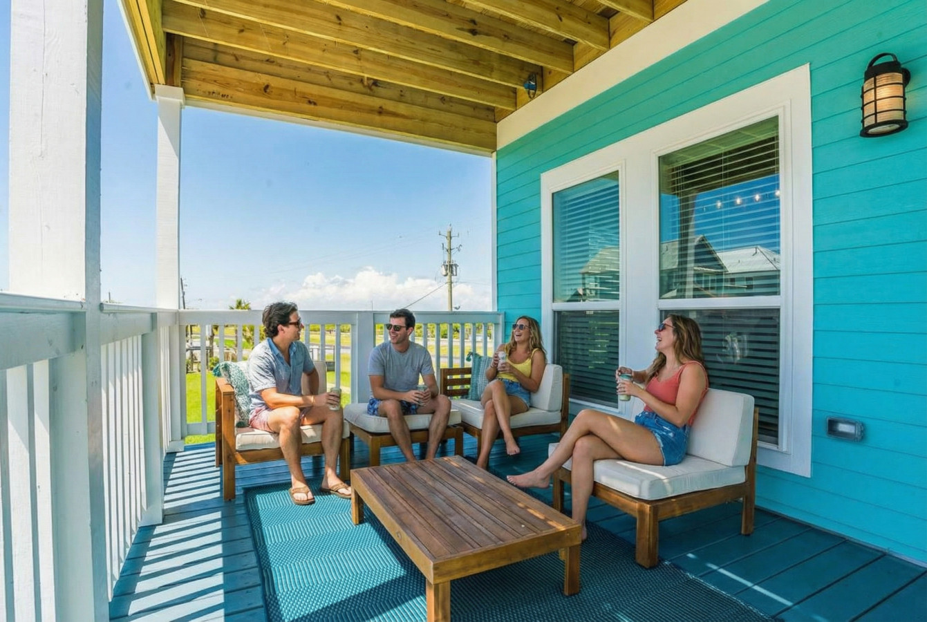 Embrace the simplicity of nature in this well-crafted porch space