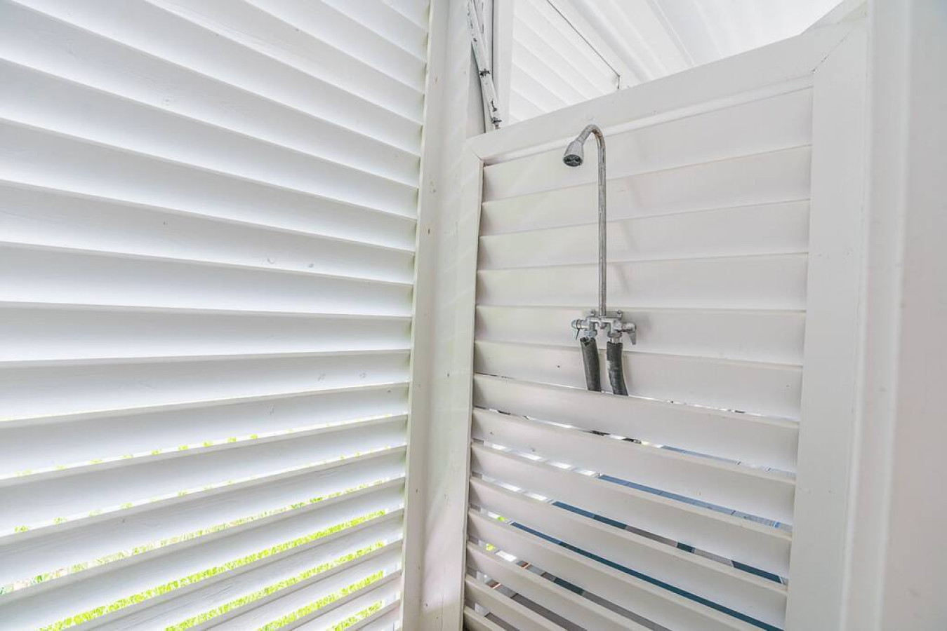 Enjoy the fresh air with a relaxing outdoor shower