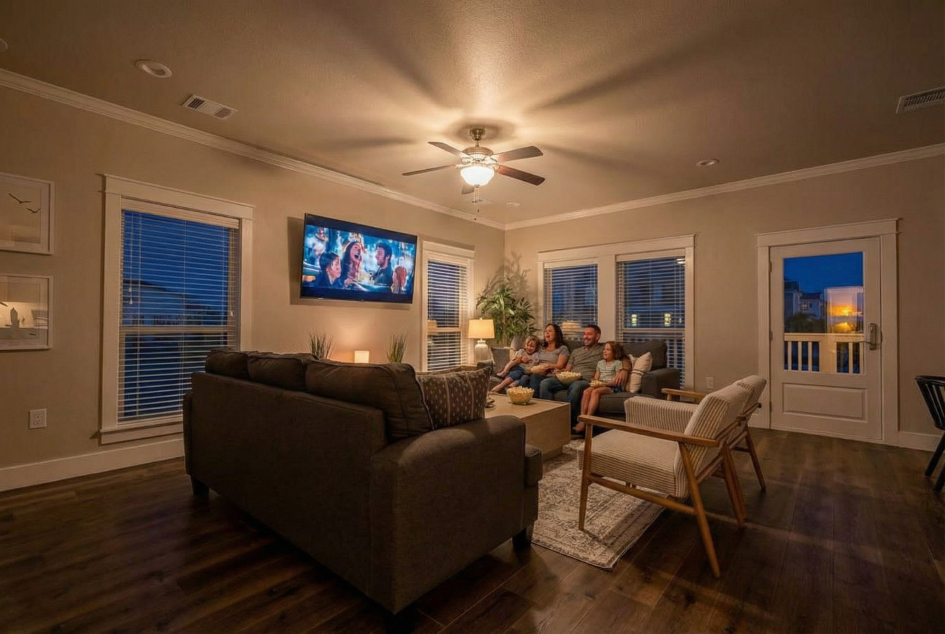 Cozy up for a movie night with the whole family!