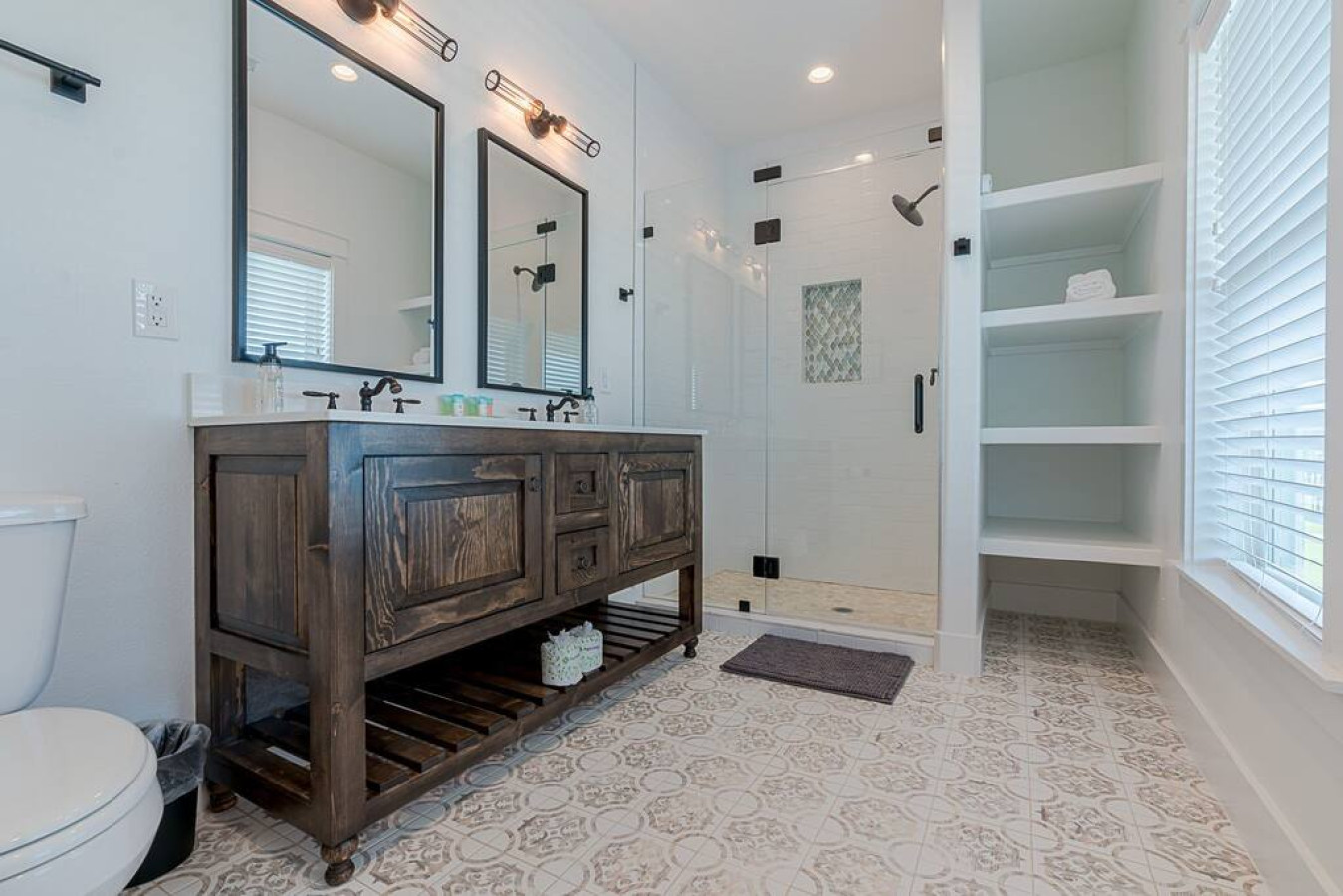 This bathroom is shared by several bedrooms