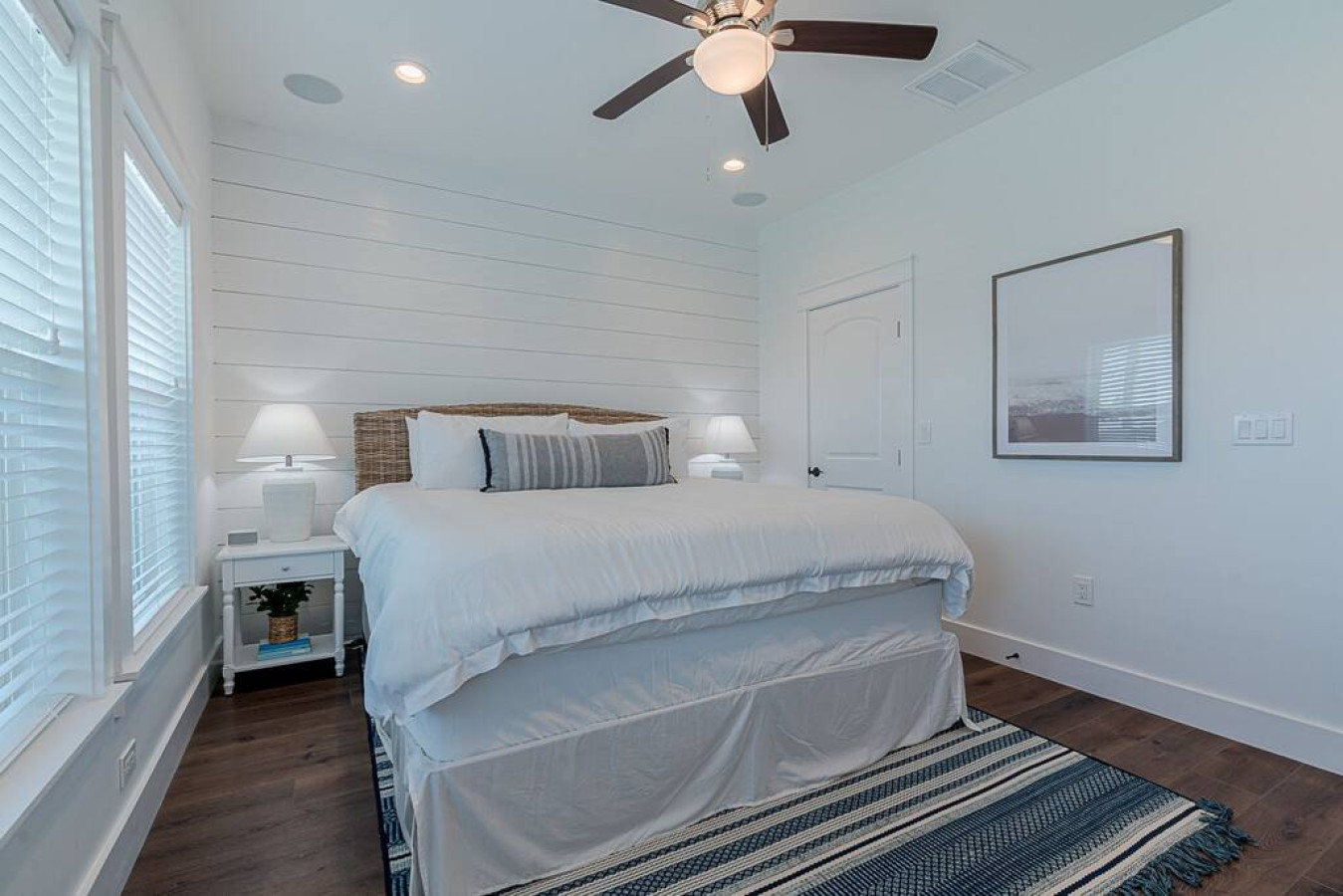 This bedroom has king-sized bed