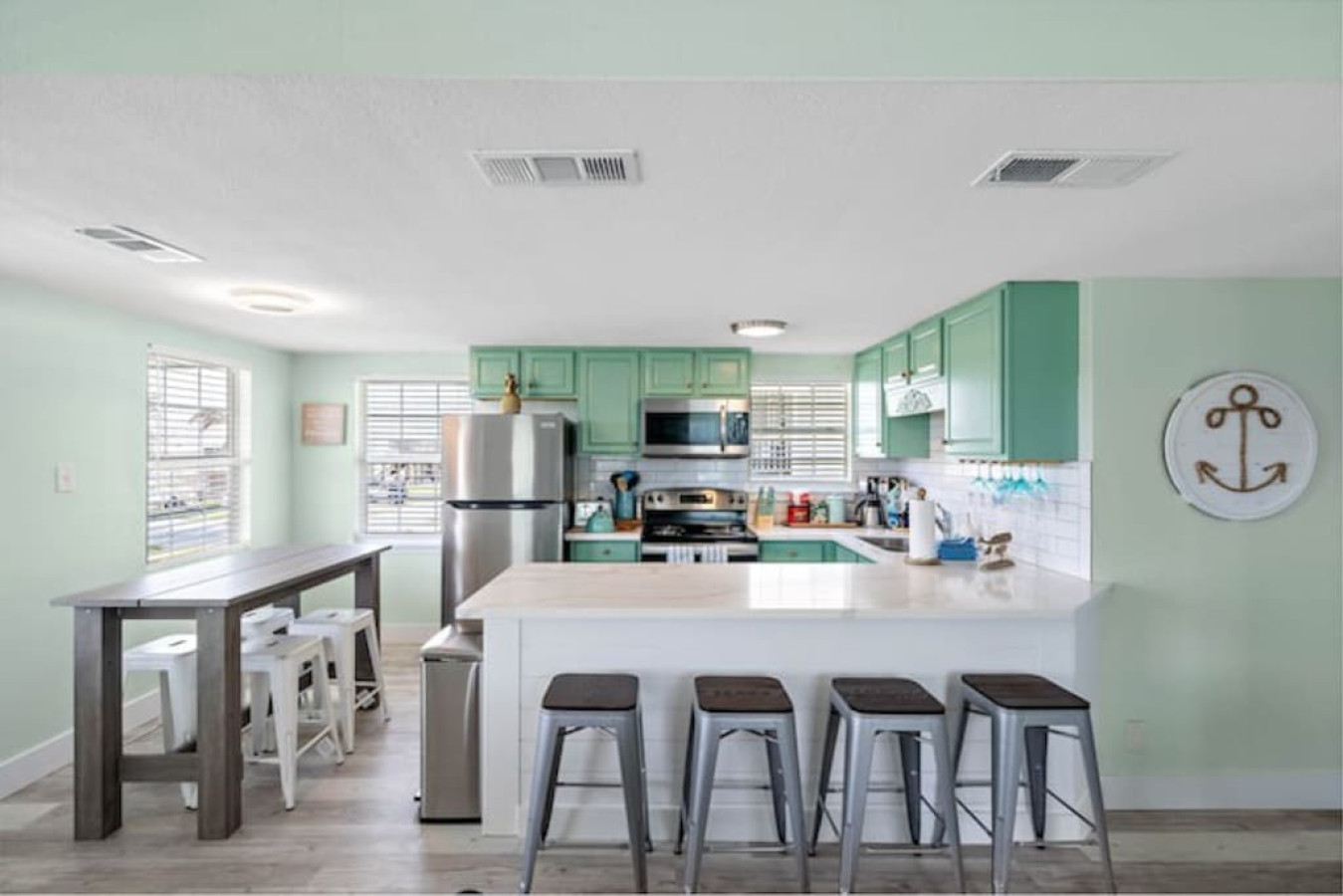 Whip up delicious meals in this charming kitchen