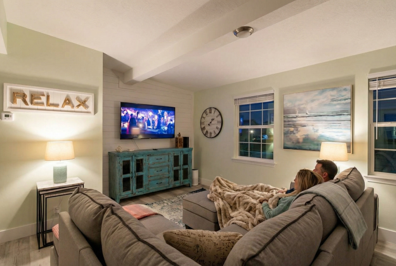 Cozy up for a movie night with the whole family!