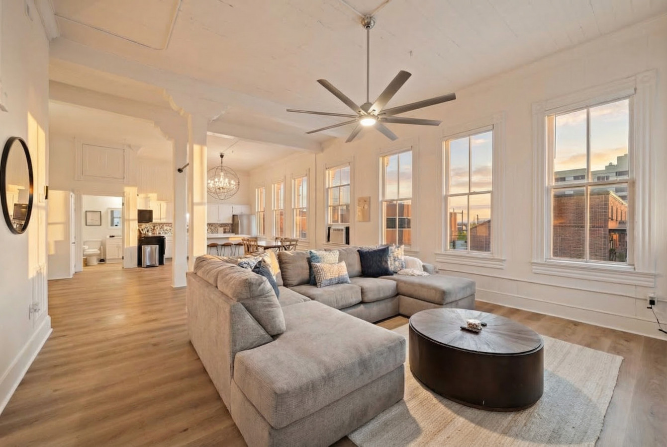 This is the main living room area of the home