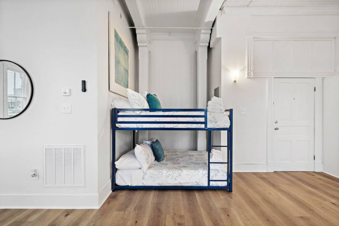 A full-size bunk located off the living room