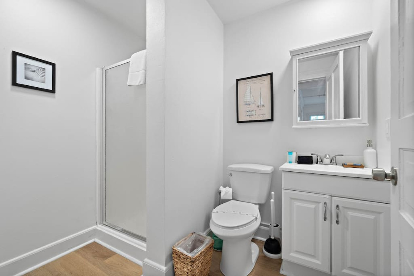 Refresh and rejuvenate in this bright bathroom