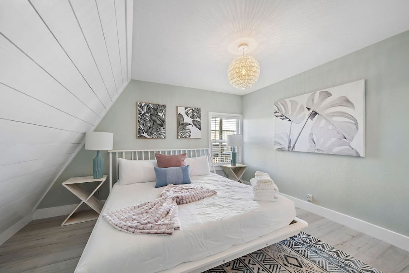 Serenity in every corner with this king-sized bed