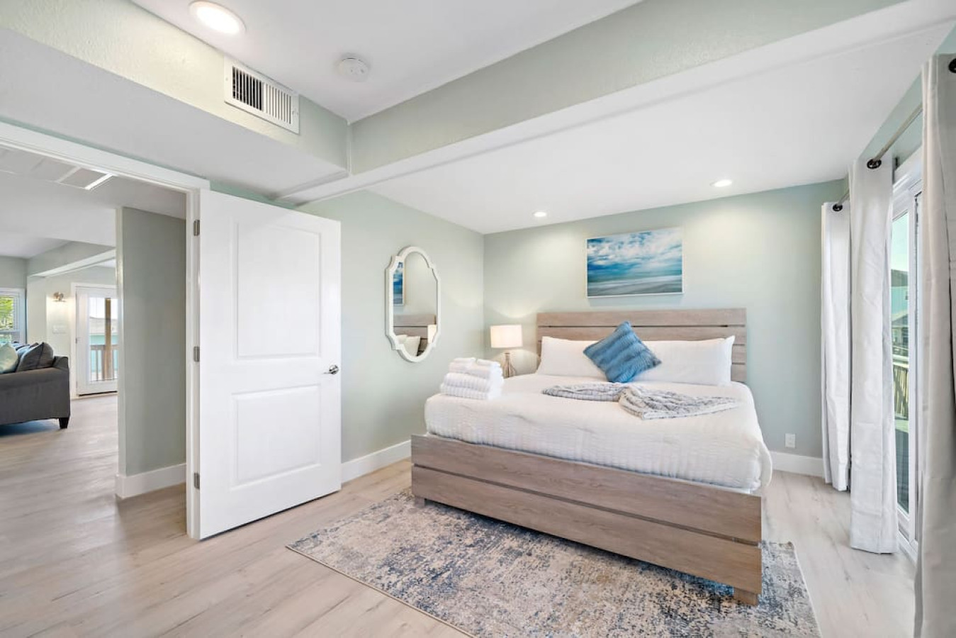 Where comfort meets tranquility with this king-sized bed