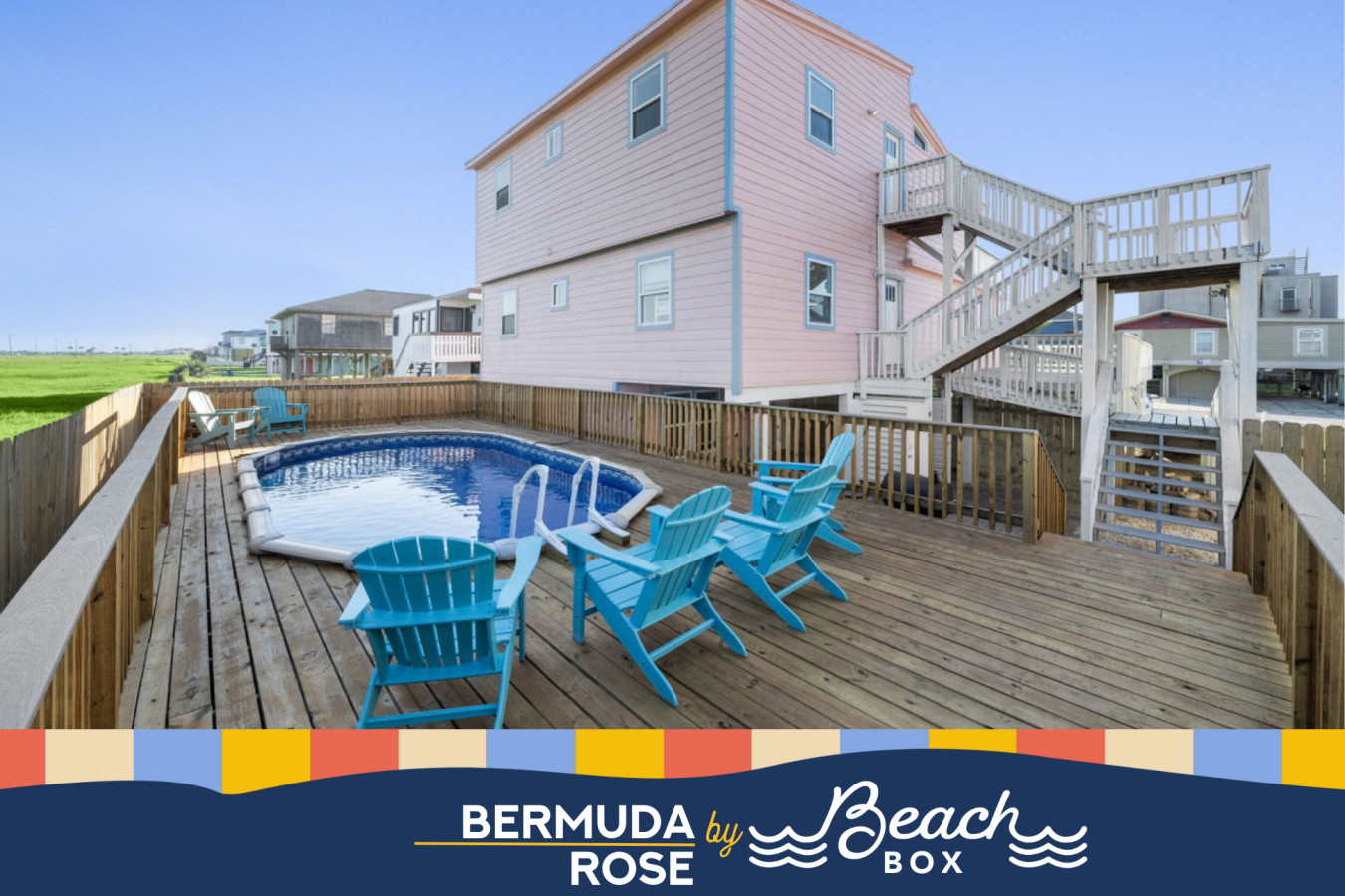 Bermuda Rose, a 6-bedroom BeachBox rental in Galveston, TX