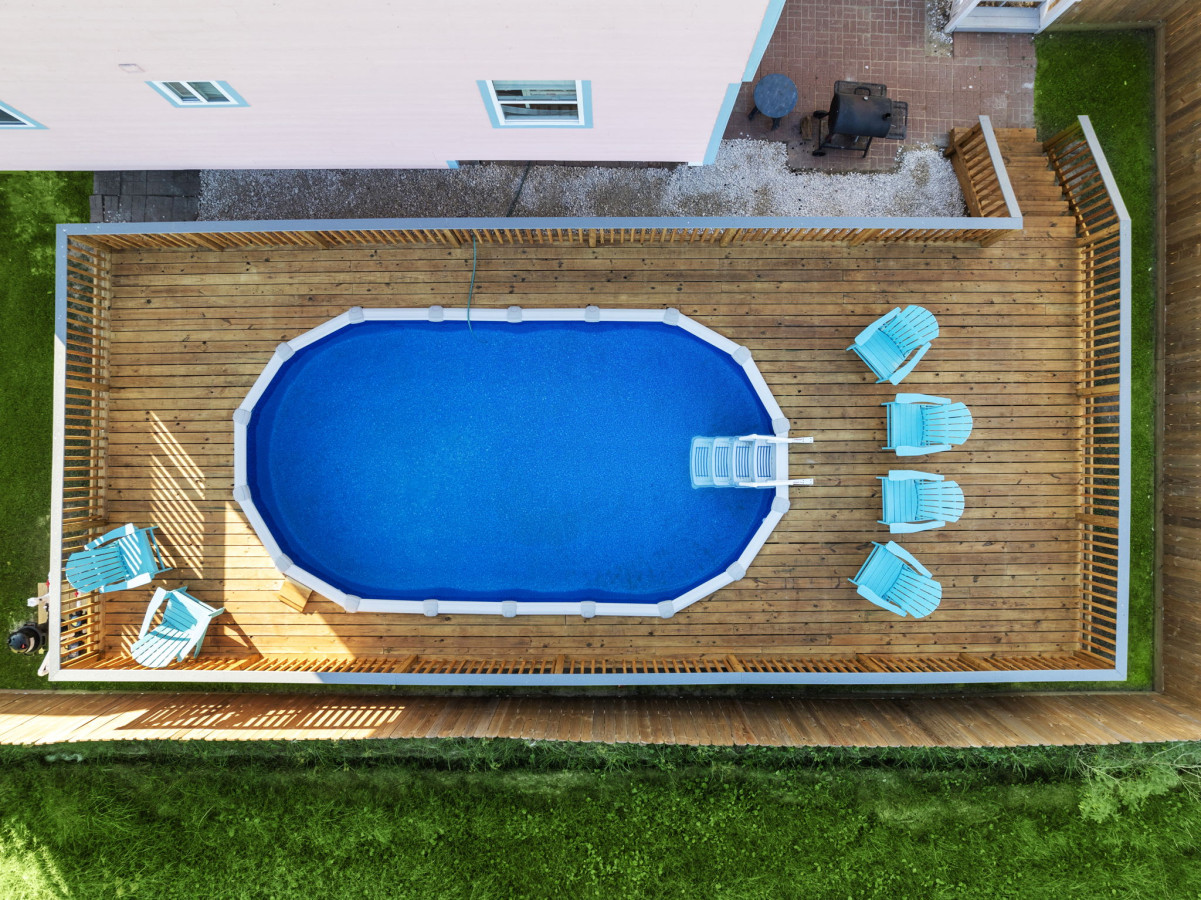 Swim your worries away in this sparkling pool